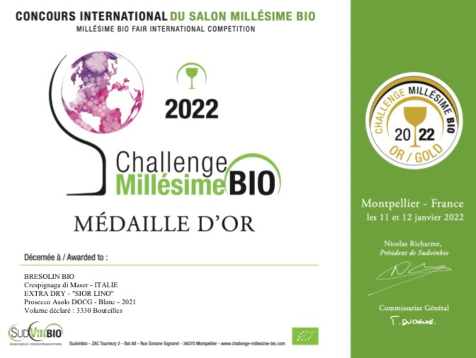 オーガニックプロセッコスペリオーレDOCG Sior Lino Extra Dry シオールリノ 750ml