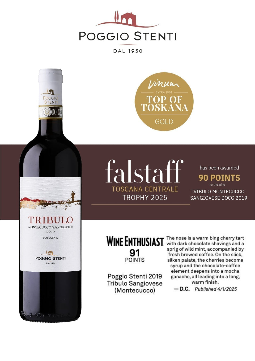 Poggio Stentiの赤ワイン「TRIBULO DOCG」が入荷しました