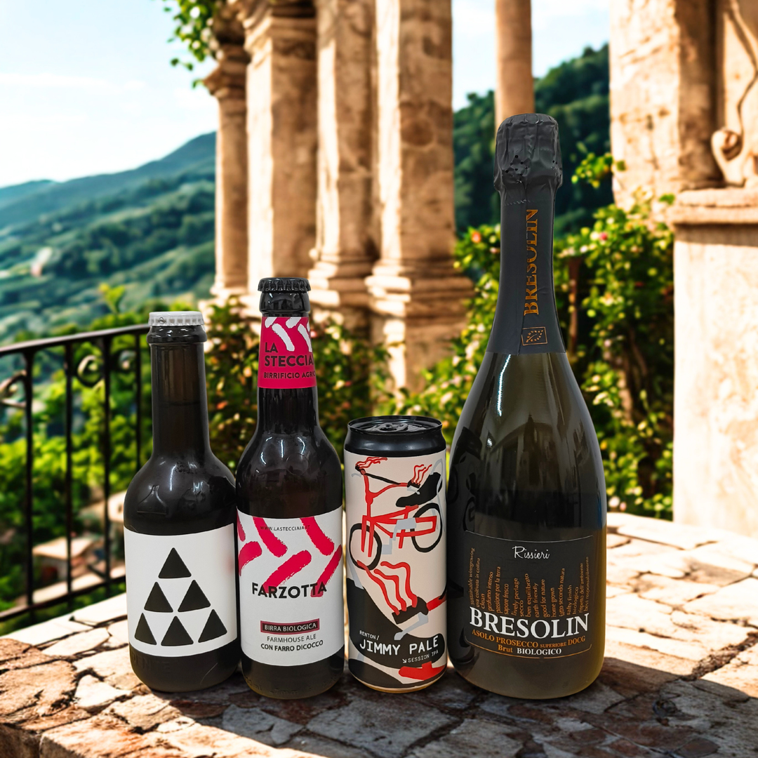 【ワインもビールも好きな方に！】BIOプロセッコスペリオーレDOCG１本とクラフトビール３本　ギフトBOX付