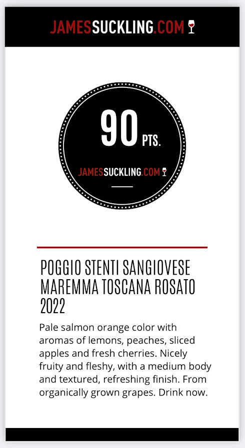 【Poggio Stenti】 ロゼワイン　Maremma Toscana Sangiovese Rosato DOC